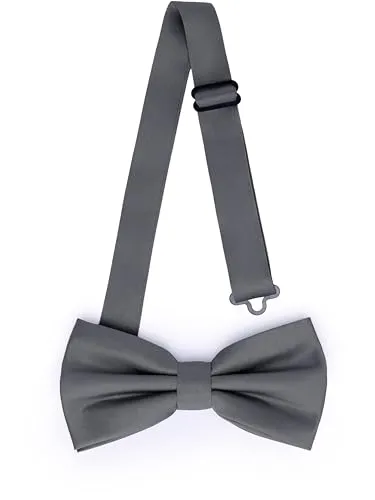 Ladeheid Elegante Herren Fliege - Hochwertig, Matt, Verstellbar, Perfekt für Hochzeit, Party, Büro. Ideal für Männer, Frauen, Teenager BMM (12cm x 6cm, Graphite)