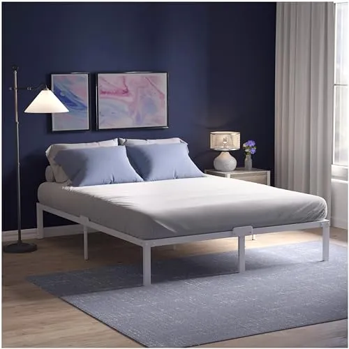 Dreamzie Metallbett 140x200 weiß mit Lattenrost – Stabil und modern