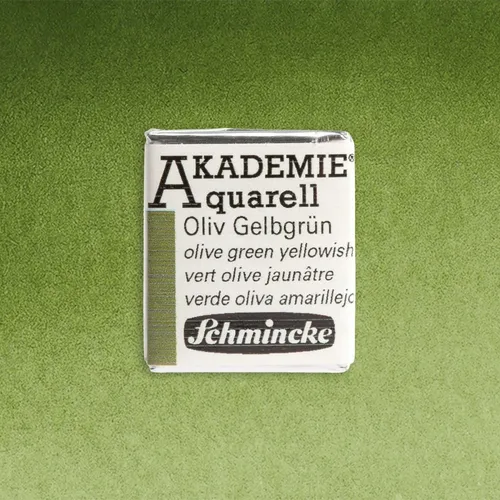 AKADEMIE Aquarell 1/2 Napf oliv gelbgrün Schmincke - Nr. 554