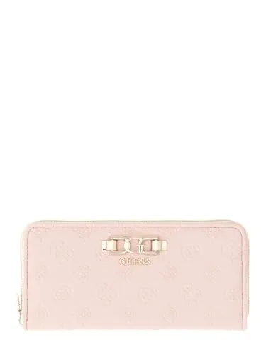 GUESS Geldbörse Anise SLG Zip Around Wallet Light Rose Logo in pink von GUESS