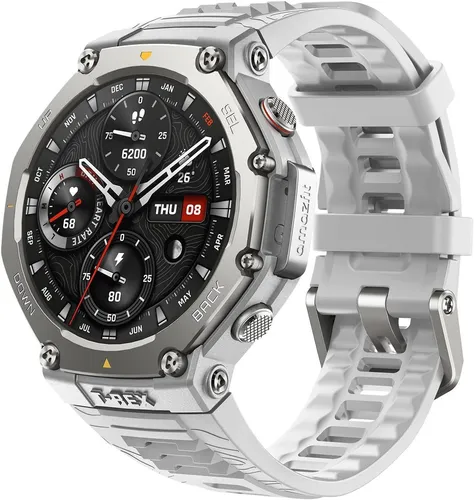 Amazfit T-Rex 3 Outdoor Smartwatch mit 48 mm AMOLED Display - Robuste Outdoor Smartwatch mit 27 Tagen Akkulaufzeit, dualem GPS und über 170 Sportmodi. Ideal für Abenteurer und Sportler, die präzise Navigation und vielseitige Funktionen schätzen.