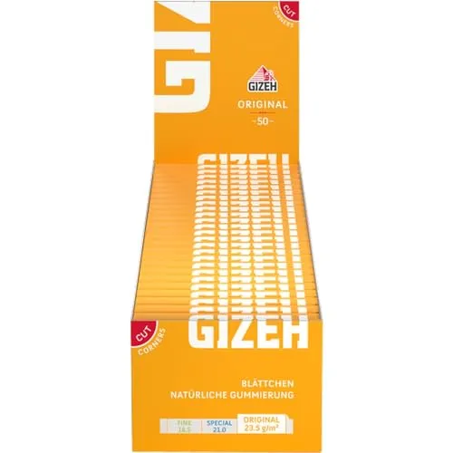 GIZEH Original Blättchen Regular Size – 50er Pack