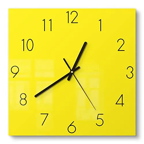 DEQORI Glasuhr in gelb von DEQORI