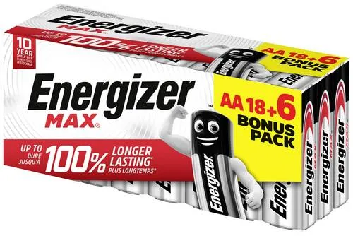 Energizer Max Mignon (AA)-Batterie Alkali-Mangan 1.5V 24St. von Energizer