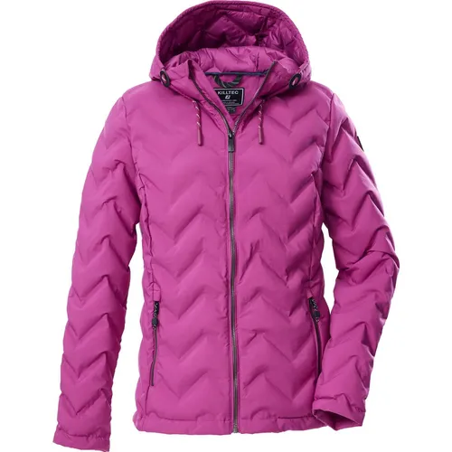 KILLTEC KOW 23 WMN QLTD JCKT - Sportliche Damen Steppjacke - Wasserabweisende Funktionsjacke für Damen in Daunenoptik, ideal für kalte Tage. Mit verstellbarer Kapuze und praktischen Taschen, aus recyceltem Material.
