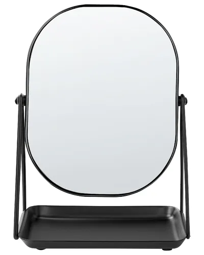 Beliani Kosmetikspiegel, Schwarz, Oval, 31x15x24 cm