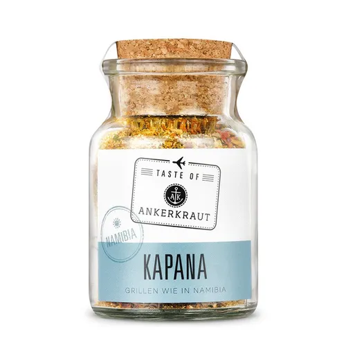 Ankerkraut Kapana - Taste of Namibia, Gewürz mit Gemüsebrühe und Chiliflocken für Fleisch, 95 g im Korkenglas