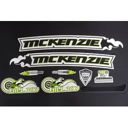 Fahrrad Rahmen Aufkleber Frame Sticker Set Decal MC Kenzie Hill Bike grün schwarz - Grün/Schwarz