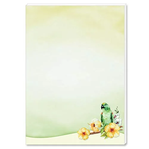 Notizblöcke, Schreibblöcke GRÜNER PAPAGEI | DIN A6 Format | 2 Blöcke