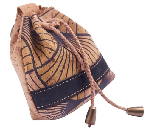 Münztasche,Verona modern Yellow Korkstoff