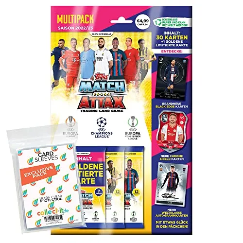 collect-it.de MY HOME OF CARDS + TOYS Exklusive Aufbewahrungshüllen im Bundle mit Champions League 2022/23 - Trading Cards - 1 Multipack