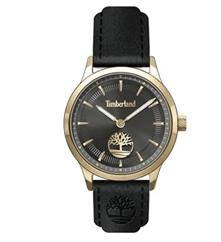 Timberland Damen Armbanduhr Whittemore in der Farbe Gold mit Lederarmband, Gehäusedurchmesser: 38 mm, TDWLA2200201