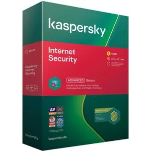 Kaspersky Antivirensoftware Internet Security 2024, Vollversion, PKC, 1 Gerät, Jahreslizenz, deutsch