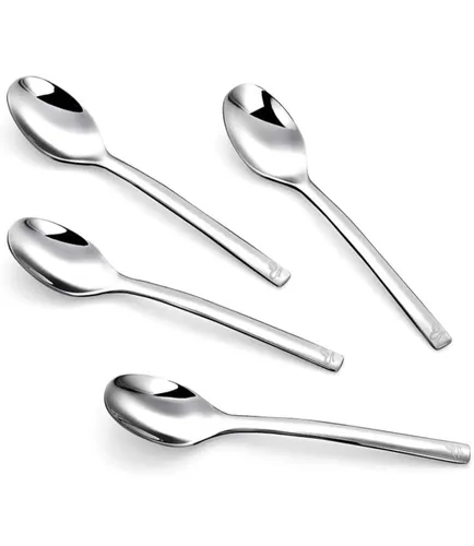 Tchibo Kaffeelöffel 4er Set - Edelstahl Espresso Löffel - Kaffeelöffel & Mokkalöffel, zeitloses Design aus hochglanzpoliertem Edelstahl, spülmaschinengeeignet und ideal für Ihren Kaffeetisch.