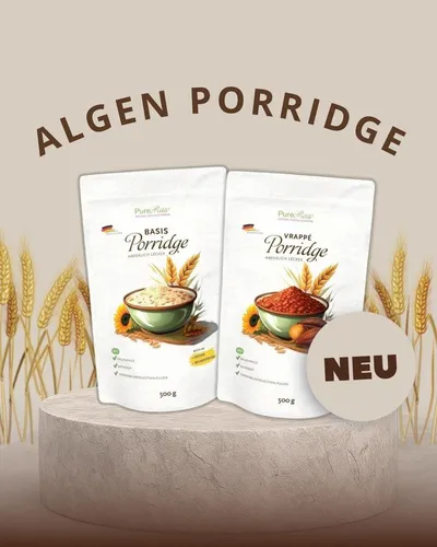 PureRaw Cerealien Algen Porridge - Pflanzliche Calciumquelle aus der Kalziumalge, 1 x