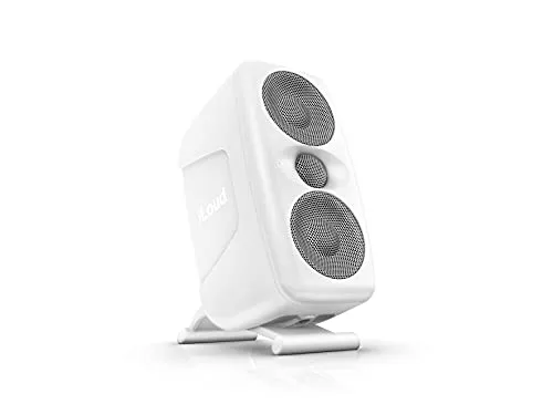 IK Multimedia iLoud MTM White Speaker - PC-Lautsprecher mit automatischer Raumkalibrierung und 100W Leistung für präzisen Klang in jedem Raum, ideal für professionelle Audioanwendungen.