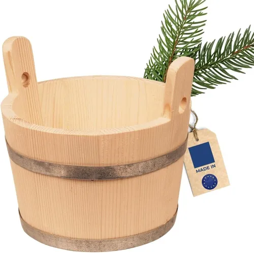 Hofmeister Aufgusskübel 15 Liter aus Fichtenholz in braun von Hofmeister