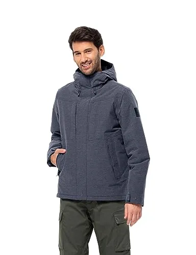 Jack Wolfskin Herren Snowy Park JKT M, Nachtblau, Größe L - Funktionsjacke mit 140g Kunstfaserfüllung, wasser- und winddicht sowie atmungsaktiv – ideal für Outdoor-Aktivitäten bei jedem Wetter.