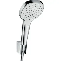 hansgrohe Croma Select E 1jet Wannenset 26424400 - Brausegarnituren mit 110 mm Brausekopf und innovativem Drehwirbel für maximale Bewegungsfreiheit. Genießen Sie den komfortablen Rain-Strahl mit einer Durchflussmenge von bis zu 16 l/min.
