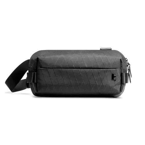 tomtoc X-Pac Sling Bag für Herren Damen, EDC Umhängetasche Schultertasche Crossbody Bag für Neu Switch 2 (2025) oder iPad mini, 3 Liter Brusttasche Bauchtasche für Reise Travel Alltag, Schwarz