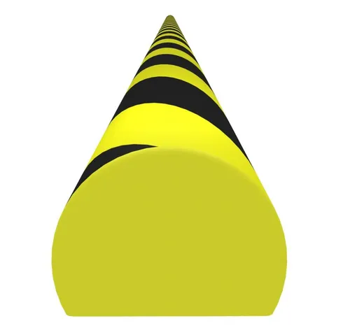 vidaXL Verkehrsschild Kantenschoner Gelb & Schwarz 4x3x100 cm - Robuster Kantenschoner aus Polyurethan in leuchtendem Gelb und Schwarz. Ideal für den Schutz von Kanten in Parkbereichen. Schützt vor Beschädigungen und sorgt für Sicherheit.