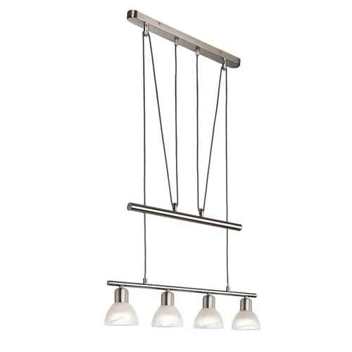 Pendelleuchte LED Höhenverstellbar 60cm - Moderne Hängelampe für das Esszimmer, höhenverstellbar und dimmbar, inklusive energieeffizienter LED-Leuchtmittel für warmweißes Licht.