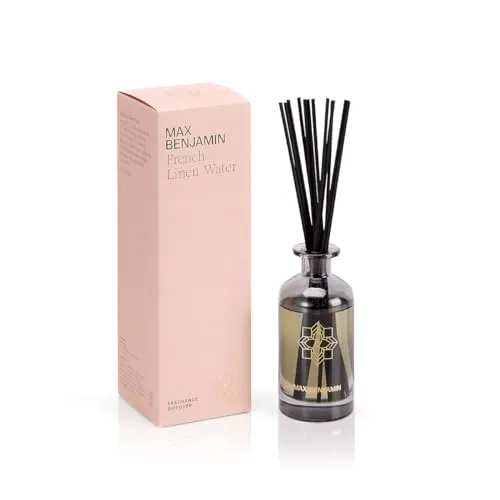 Max Benjamin Diffuser French Linen Water 150ml - Duftöldiffusor mit Grapefruit Shores Aroma, sorgt bis zu 4 Monate für einen luxuriösen Duft in Ihrem Raum – ideal für Zuhause oder Büro.