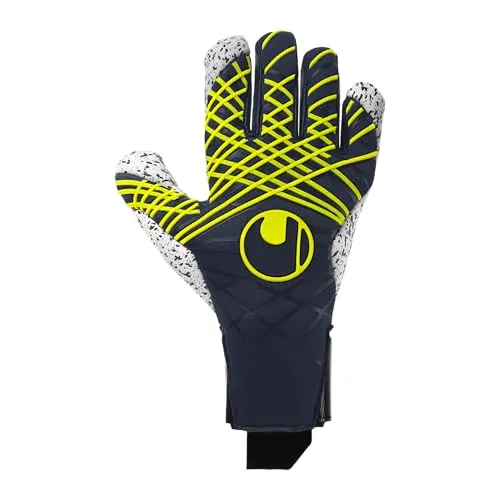 uhlsport Torwarthandschuhe Prediction Supergrip+, Größe 11 für Damen und Herren - Torwarthandschuhe mit rutschfester Naturlatexbeschichtung für besten Grip und Aufpralldämpfung. Der negative Schnitt sorgt für optimale Passform und Ballgefühl.
