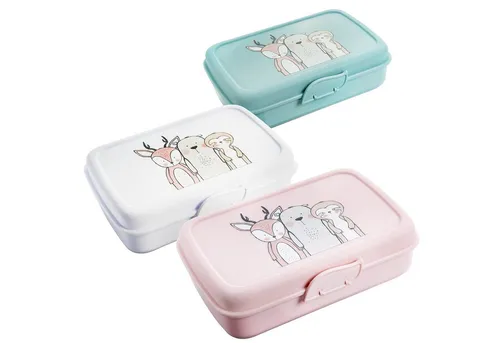 Centi Lunchbox Lunchbox mit Fächern für Kinder, 3er-Set, Kunststoff, (3er-Set)