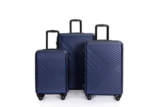 Travelhouse Trolleyset Bali - 3-teiliges Koffer Set mit 4 Rollen - Trolley-Sets: Robustes und leichtes ABS Material, integriertes TSA Zahlenschloss und platzsparend stapelbar für stressfreies Reisen.