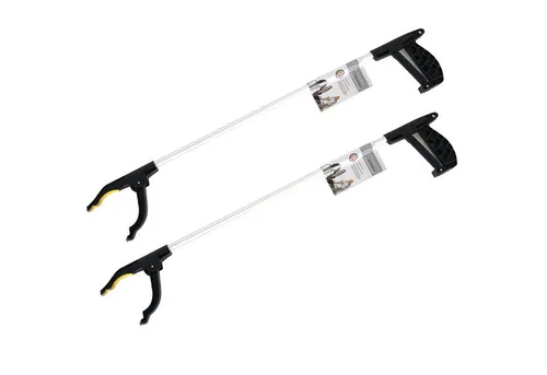 Annastore Greifzange Multifunktions-Greifer 78cm mit Magnet Greifhilfe, 2-tlg., Greifzange für Senioren, Aluminium Müllzange