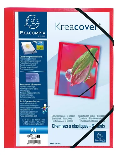 Exacompta 55185E Sammelmappe A4 PP 3 Klappen - 25 Stück in Violett-Rot - Hefter & Mappen: 25 Sammelmappen aus robustem PP mit praktischem Gummizug, ideal für die sichere Aufbewahrung von Unterlagen.
