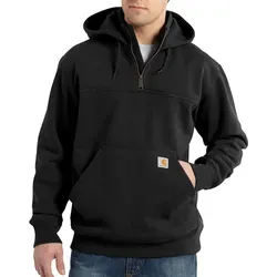 Carhartt Heavyweight Quarter-Zip Sweatshirt - Schwarz - XL - Herren-Sweatjacken mit dauerhaft wasserabweisendem Rain Defender™ Finish, ideal für wechselhaftes Wetter. Bequem und funktional mit verstellbarer Kapuze und Handwärmetaschen.