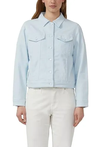s.Oliver Leichte Denim-Jacke - Stylische Denim-Jacke mit regulärer Passform aus elastischem Baumwollmix, ideal für lässige Outfits. Praktische Brusttasche und lange Ärmel sorgen für Komfort und Funktionalität.