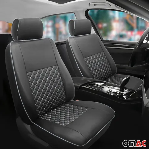 OMAC Autositzbezug für VW Transporter T4 (1990-2003) – Schwarz 2-tlg. - Hochwertige PU-Ledersitzbezüge für VW Transporter T4. Atmungsaktiv, einfach zu installieren und pflegeleicht. Schützen Sie Ihre Sitze mit Stil und Komfort!