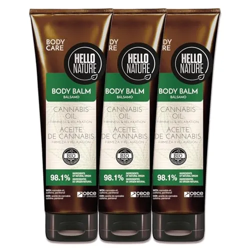 P-Beauty Naturkosmetik Körperbalsam mit pflegendem BIO Hanfsamenöl - Körper Balm vegan, für Damen & Herren - Körperlotion für trockene & sensible Haut feuchtigkeitsspendend & regenerierend (3x250ml)