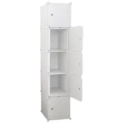 Rebiko Kleiderschrank,, Weiß, Kunststoff, 39x185x37 cm, Schlafzimmer, Kleiderschränke
