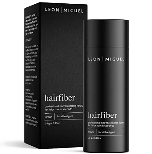 Leon Miguel Hair Fiber braun 25 g - Haarfarben - Sorgt für volleres Haar im Handumdrehen mit natürlichem Look. Ideal bei Haarausfall, einfach anzuwenden und für Männer und Frauen geeignet.