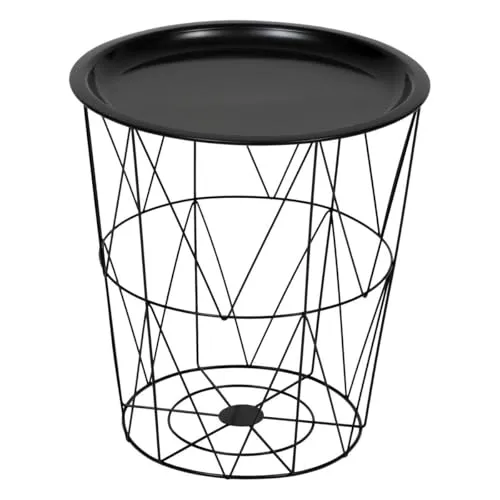 Atmosphera Beistelltisch Kumi schwarz 40x37x37cm - Stylischer Beistelltisch in Schwarz, ideal für moderne Wohnzimmer und kleine Räume, mit kompakten Maßen von 40x37x37 cm.