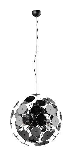 Trio Leuchten Pendelleuchte 6flg - Moderne Pendelleuchte mit 6x40W E14, höhenverstellbar und eleganten, chrom bedampften Glasscheiben – ideal für stilvolle Beleuchtung in Ihrem Zuhause.