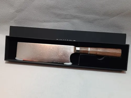 HERBERTZ Kochmesser CHAI DAO DAMAST - Edles Design - Hochwertiges Kochmesser mit 17,5 cm Damaststahlklinge und Walnussholzgriff. Ideal für präzises Schneiden in der modernen Küche, leicht und handlich.