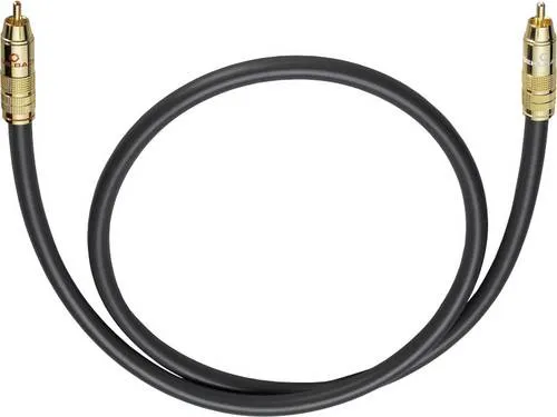 Oehlbach Cinch Audio Anschlusskabel [1x Cinch-Stecker - 1x Cinch-Stecker] 2.00m Anthrazit vergoldete Steckkontakte NF 214 SUB