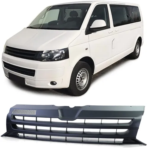 Sport Kühlergrill ohne Emblem Schwarz Matt für VW Bus T5.2 Facelift 09-15