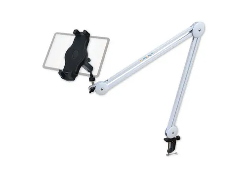 keepdrum Mikrofonständer MS138 mit Smartphone-Tablet-Halter - Flexibles Gelenkarm-Mikrofonstativ mit Smartphone-Tablet-Halter. Ideal für YouTuber und Podcaster. Stabile Konstruktion, 360° schwenkbar, einfache Montage und Tragkraft bis 800 g.