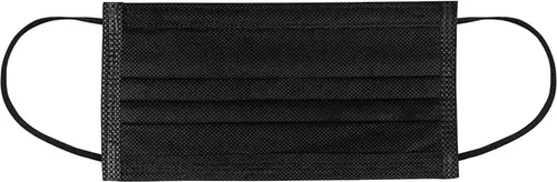 500x schwarze Einweg Gesichtsmaske Mund-Nasen-Bedeckung 3lagig (10x 50er Pack)