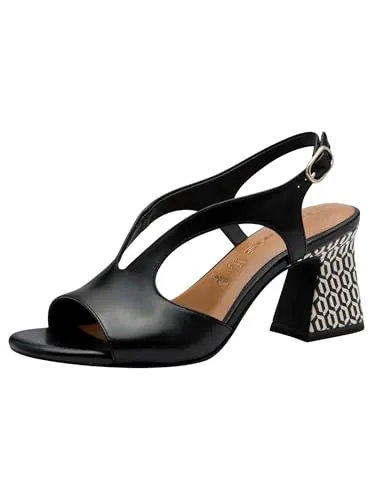 Tamaris Sandalette Damen Banana schwarz, EU 37 - Wanderschuhe mit ANTI-Slide und ANTI-Shokk-Technologien für optimalen Komfort und Dämpfung. Stilvolle Eleganz trifft auf hervorragenden Tragekomfort bei jedem Schritt.