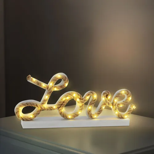 Tischlampe mit Timerfunktion – Elegante Wohnzimmerleuchte in Weiß und Natur