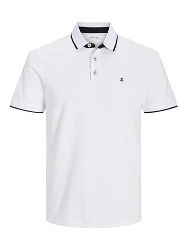 JACK & JONES Einfarbiges Poloshirt für Herren - Poloshirt im Slim Fit aus 100% Bio-Baumwolle, ideal für einen lässigen und umweltbewussten Look.