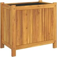 vidaXL Pflanzkübel - Blumenkasten aus massivem Akazienholz, langlebig und ideal für Garten, Balkon und Terrasse