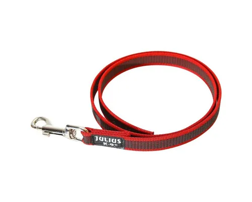 IDC Color Gray gumierte Leine - 20 mm x 1 m ohne Schlaufe, strapazierfähig und verstärkter Haltegriff für optimale Kontrolle